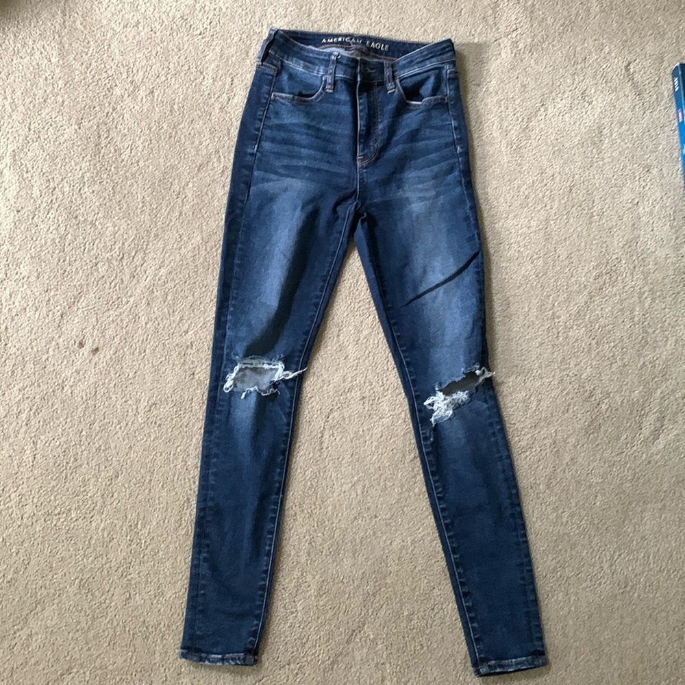 AMERICAN EAGLE OUTFITTERS super hi-rise jeggings, SIZE 2